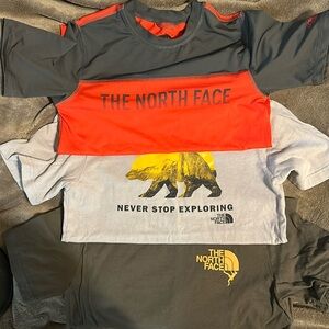 Lot of 3 boys North Face T-shirts